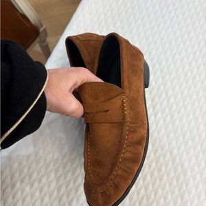 Source Unknown YSL Brown Suede Penny Loafers 8